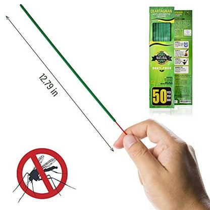 Mosquito Repellent Incense Sticks 50 Pieces per Box, for Patio/Natural Ingredients Citronella Oil/Lemongrass Oil/Made with Natural Based Essential - DEET Free Outdoor - CookCave