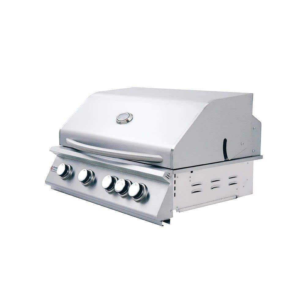 RCS Premier Series Stainless Steel 32 Built-in Grill with Rear Burner -Propane - CookCave