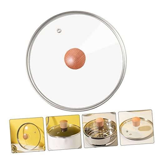 FELTECHELECTR Tempered Glass Lid Steak Cooker Lid Microwave Glass Plate 7 Inch Glass Lid for Frying Pan Replacement Pot Lid Replacement Universal Pot Cover Kitchen Cooking Pot Lid Dome - CookCave