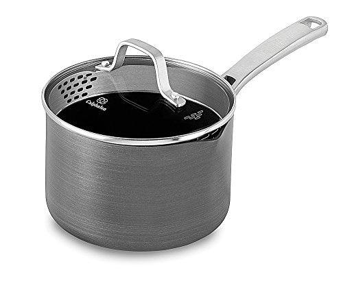 Calphalon 1943332 Classic Nonstick Sauce Pan with Cover, 2.5 quart, Grey - CookCave