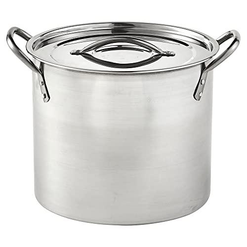 IMUSA Stainless Steel Stock Pot with Lid, 20 Quart, Silver - CookCave