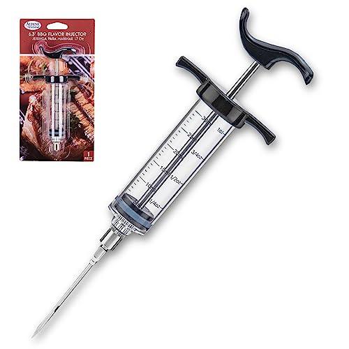 Alpine Cuisine BBQ Injector 6.3-Inch - Perfectly Marinate Your Meat with the Stainless Steel Injector Meat - Inject Sauces, Brines, & Marinades for a Juicy and Flavorful BBQ - Durable & Easy to Use - CookCave