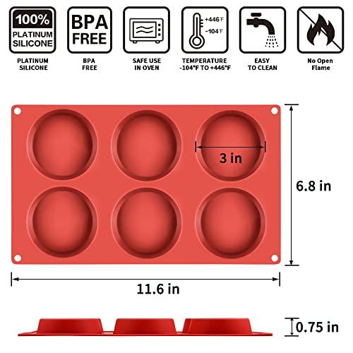 CAKETIME Silicone Muffin Top Pans - Whoopie Pie Pan 3" Round Silicone Baking Pan for English muffins, Whoopie Pies, Corn Bread, Egg bites, Tarts 2 Pack - CookCave