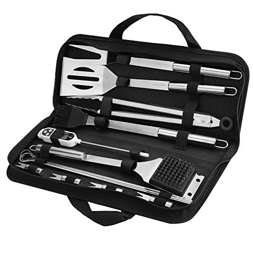 ValueMax 15 Pcs BBQ Grill Accessories, Grill Set, Grilling Gifts for Men, Barbecue Tools for Indoor & Outdoor Grill/Cooking, Camping - CookCave