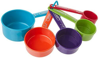 Farberware Professional Plastic Measuring Cups with Coffee Spoon, Set of 5, Colors may vary - CookCave