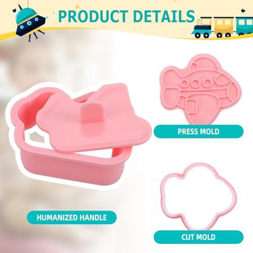 Guiqulai 16 PCS Transportation Vehicle Cookie Cutters with Plunger Stamper, Car Cookie Mould Set, Transportation Theme Set Embossing Dies, Construction Vehicles Cookie Cutters Set for Fondant Cookies - CookCave