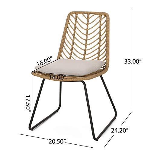 Christopher Knight Home Berrien Outdoor Wicker Chairs, Beige + Light Brown + Black - CookCave