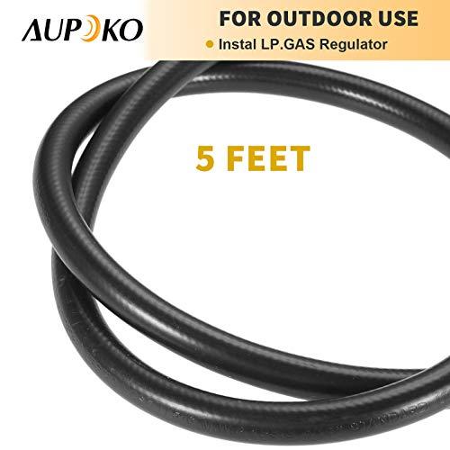 Aupoko Fire Pit Installation Kit with 150K BTU Propane Gas Valve Control Assembly System Kit, Including 1/2' Chrome Key and Quarter-Turn Shut-Off Valve, Replacement for Propane Gas Connection - CookCave