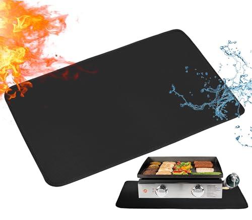 Heat Resistant Grill Mats for Outdoor Grill Fit Blackstone 17 & 22 Inch Griddle to Protect Your Prep Table and Outdoor Grill Table, Fire Proof & Water Proof & Oil Proof BBQ Mat - CookCave