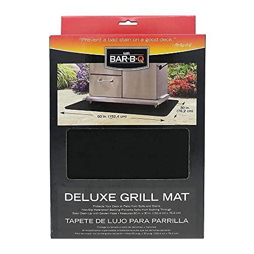 Mr. Bar-B-Q 40124Y Deluxe Grill Mat, Protects Decks & Patios from Spills & Stains | Non-Slip Backing | Prevents Spills from Soaking Through to Deck or Patio Surface | Easy to Clean | 60 x 30 inches - CookCave