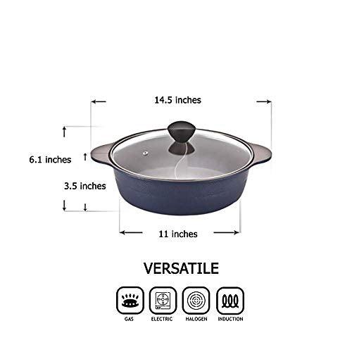 IH Shabu Shabu 28 cm Double Coated Ceramic Stock Pot - CookCave