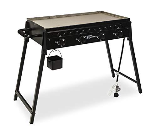 Country Smokers CSGDL0590 The Highland 4-Burner Portable Griddle, Large, Black - CookCave