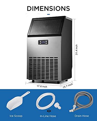 ADT Ice Machine Stainless Steel Under Counter Freestanding Commercial Ice Maker Machine - CookCave