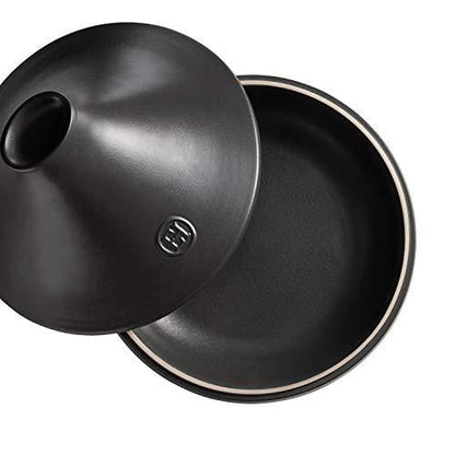 Emile Henry Delight 4.0 Quart Ceramic Tagine, Slate with Slate Lid - CookCave