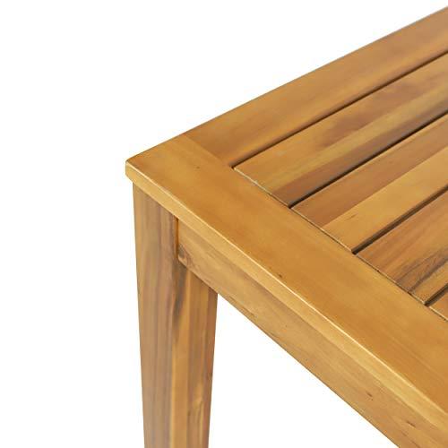 Christopher Knight Home Gloria Outdoor Rustic Acacia Wood Dining Table, Teak - CookCave