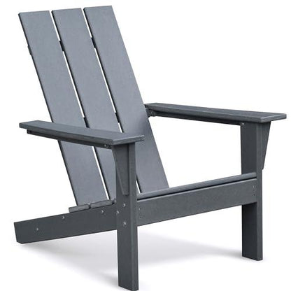 ATR ARTTOREAL Adirondack Chair, Weather Resistant Fire Pit Chairs Plastic Outdoor Chairs for Patio Garden, Backyard, Lawn(Grey) - CookCave