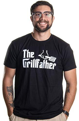 The Grillfather | Funny Dad Grandpa Grilling BBQ Meat Humor T-Shirt Joke for Men - (Adult,L) Black - CookCave