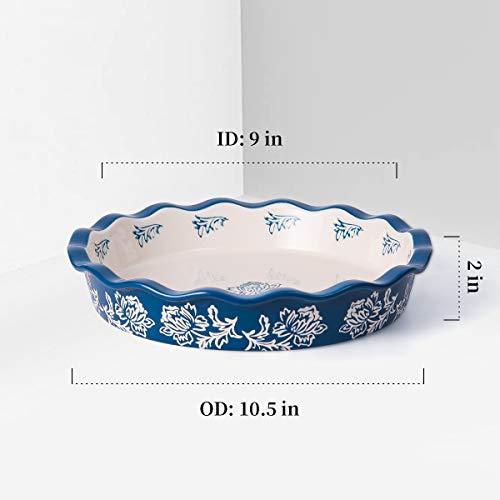 Wisenvoy Ceramic Pie Dish Pie Plate Deep Dish Pie Pan Non-Stick Pie Pans for Baking Pie Dishes - CookCave