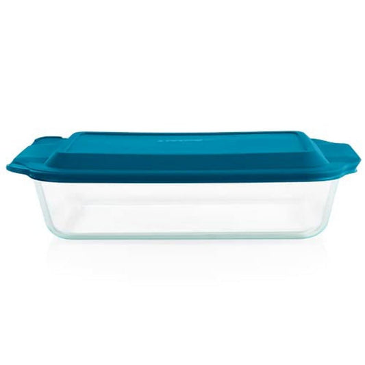 Pyrex Deep 9x13-Inch Glass Baking Dish with Lid, Deep Casserole Dish, Glass Food Container, Oven, Freezer and Microwave Safe, Clear Container - CookCave