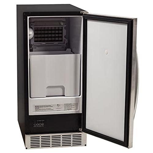 EdgeStar IB450SSP 50 lb. 15 Inch Wide Undercounter Clear Ice Maker with Drain Pump - CookCave