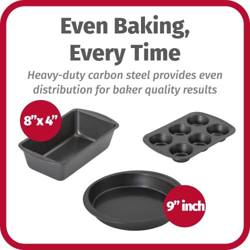 GoodCook Everyday Nonstick Steel 5pc Bakeware Set, Gray - CookCave
