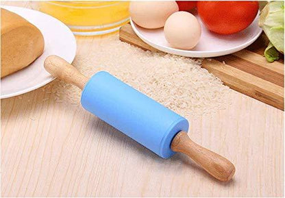 Small Rolling Pin for Kids Child, Wooden Handle Rolling Pin Non-Stick Silicone Rolling Pin, Rodillo de Cocina Rodillos Para Reposteria Fondant, Rodillos Para Masa. - CookCave