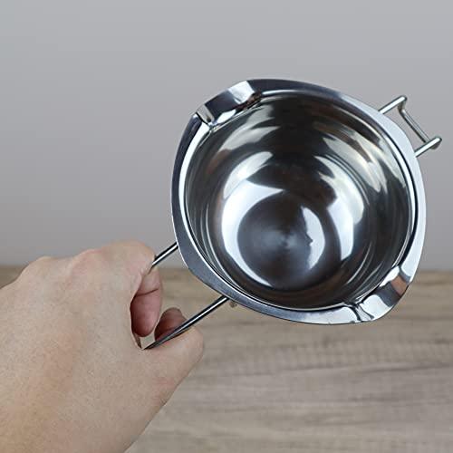 EIKS Boiler Pot Melting Bowl with SUS304 Stainless Steel for Melting Chocolate Candy Cheese Butter and Candle Wax Making, Capacity 400ML/13oz - CookCave