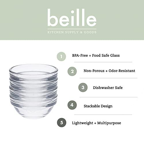 Beille Cooking Baking Supplies Mini Glass Pinch Bowl Ramekin Kitchen Essential, 8pc - CookCave