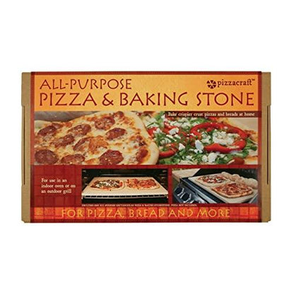 Pizzacraft PC9899 Rectangular ThermaBond Baking and Pizza Stone for Oven or Grill, 20" x 13.5" - CookCave