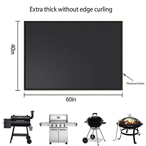 VCHOMY Extra Large 40x60 inches Under Grill Mat for Outdoor Grill,Deck,Patio,Fire Pit,Indoor Fireplace - Fireproof Waterproof Oil-Proof Silicone Fiberglass BBQ Grill Mat (40''x60'') - CookCave