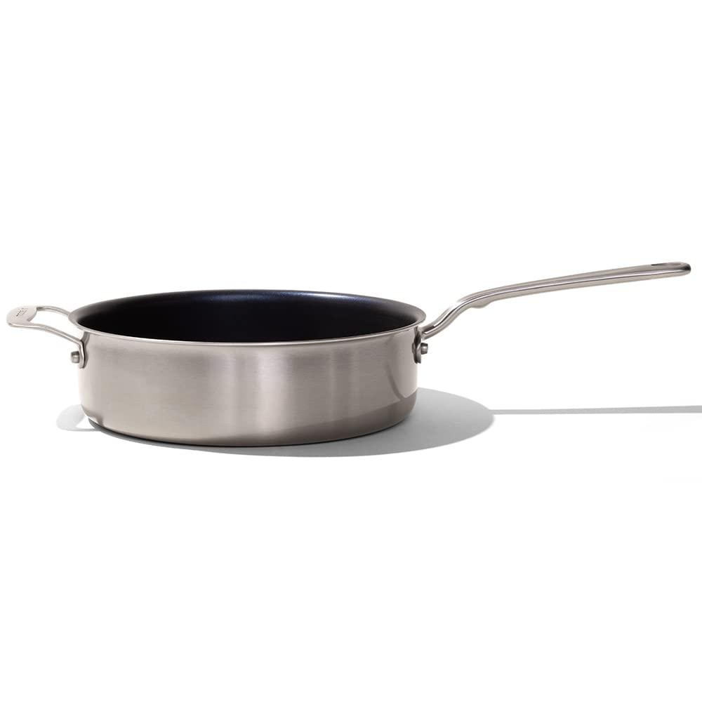 Made In Cookware - 3.5 Quart Non Stick Saute Pan With Lid - 5 Ply Stainless Clad - Professional Cookware - Made in Italy - Induction Compatible - CookCave