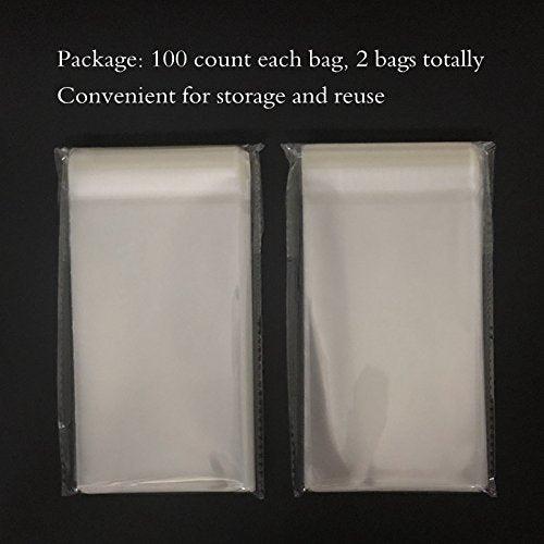 200ct Clear Plastic Bags 4x6-1.4 mils Thick Self Sealing OPP Cello Bags for Bakery Cookies Goodies Favor Decorative Wrappers (4'' x 6'') - CookCave