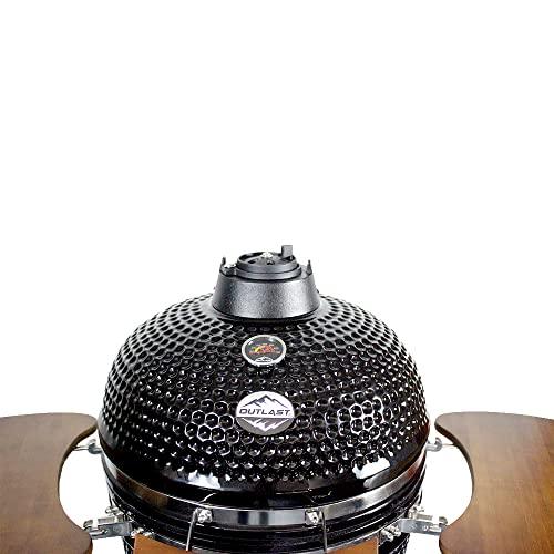 Outlast 22" Large Ceramic Kamado Barbecue Charcoal Grill - CookCave