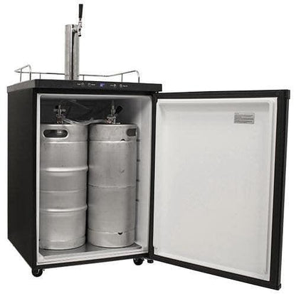 EdgeStar KC3000SS Full Size Kegerator with Digital Display - Black and Stainless Steel - CookCave