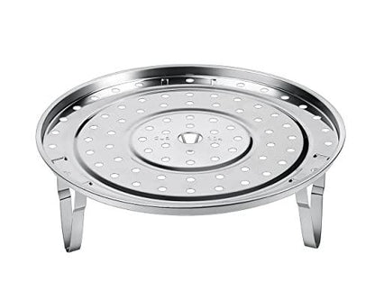 Steamer Rack 8.5 Inches 304 Stainless Steel Steaming Rack Steam Tray with Removable Legs for Steamer Cookware Instant Pressure Cooker Multi-functional Steamer Basket - CookCave