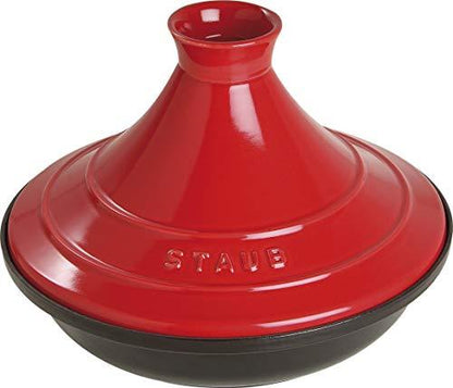 STAUB Tagine 28 cm Cast Iron Tajine, 28cm, Cherry - CookCave