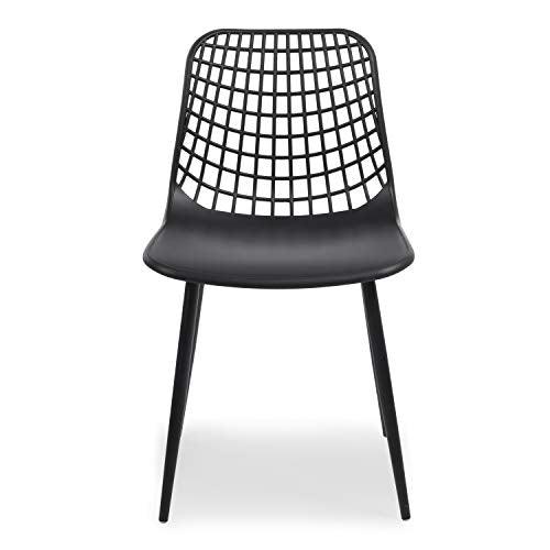 POLY & BARK Marais Chair, Set of 4, Black - CookCave