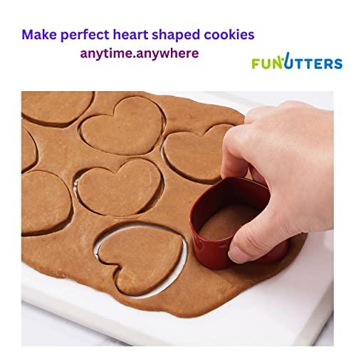 Heart Cookie Cutter Set, 4.5'', 3.5'', 2.75'', 2'', 1.25'', Fun Holiday Heart Shaped Valentines Cookie Cutters, Christmas Cookies, Small, Medium, And Large - CookCave