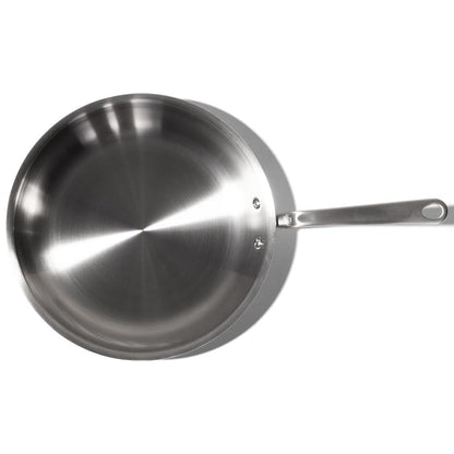 Made In Cookware - 12-Inch Stainless Steel Frying Pan - 5 Ply Stainless Clad - Professional Cookware Italy - Induction Compatible - CookCave