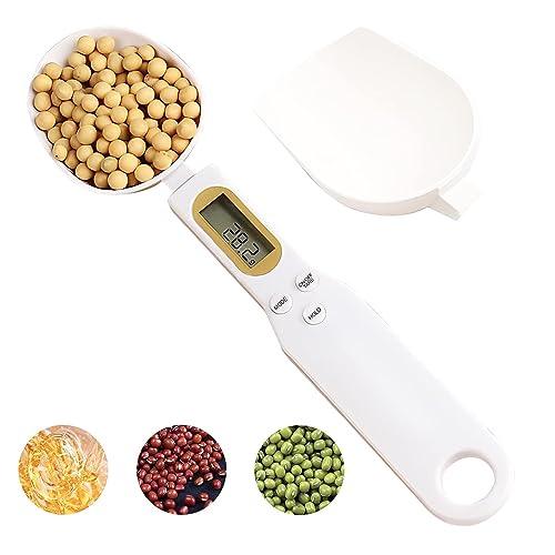 3T6B Digital Spoon Scale Electronic Measuring Spoon with 2 Replaceable Spoons, Food Coffee Weigh Scale High Precision for Home 500/0.1g, Digital Food Spoon Scale, Kitchen Scales with LCD Display - CookCave