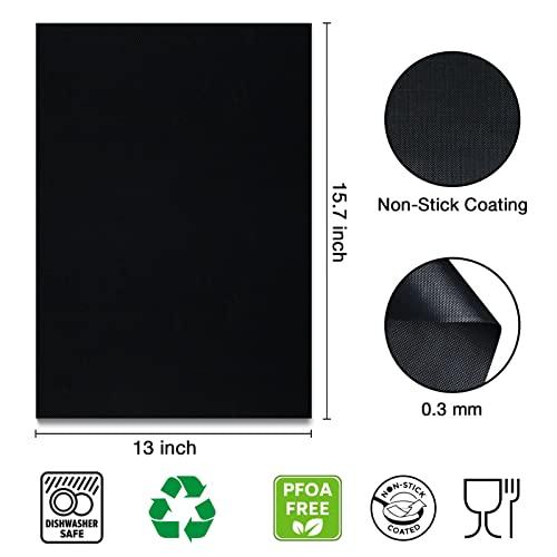 Grill Mats for Outdoor Grill Set of 6 BBQ Grill Mat Non-Stick Reusable Heavy Duty Grilling Mats Teflon Grill Sheets Grill Tools BBQ Accessories for Charcoal Grill Gas Electric Smokers Barbecue Camping - CookCave