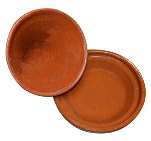 Moroccan Cooking Tagine Handmade Glazed Medium 10 inches Across Traditional Pyramid - CookCave