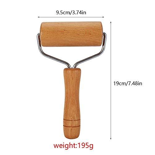 T Shape Pastry Roller, Fondant Bakery for Kitchen Pin Pastry Tool Dough Roller Wooden Multifunction Cookie Pizza Rolling Pin Pasta Hand Chapati(1) - CookCave