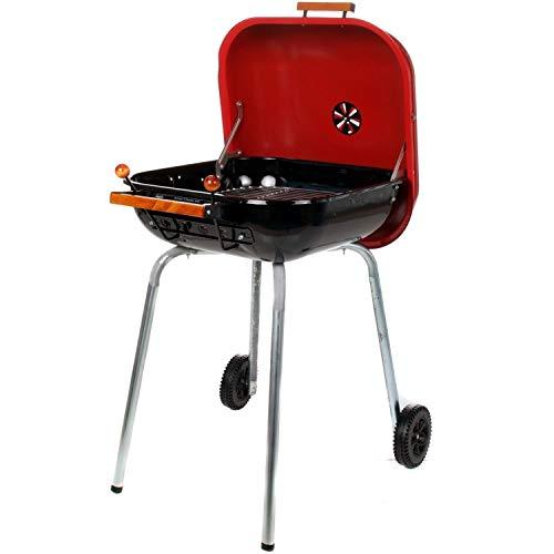 Americana The Swinger with an adjustable six-position cooking grid in red - CookCave