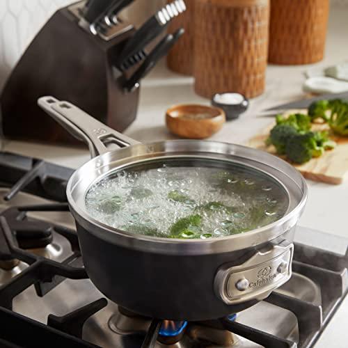 Calphalon Premier Space-Saving Hard-Anodized Nonstick 5-Quart Saute Pan with Lid - CookCave