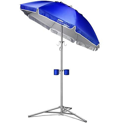 Wondershade 5' Sun Shade Umbrella, Portable Lightweight Adjustable Instant Sun Protection UPF 50+ - Blue - CookCave