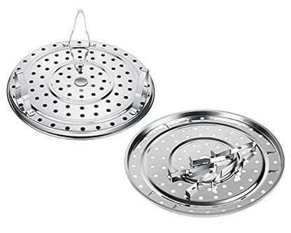 Steamer Rack 8.5 Inches 304 Stainless Steel Steaming Rack Steam Tray with Removable Legs for Steamer Cookware Instant Pressure Cooker Multi-functional Steamer Basket - CookCave