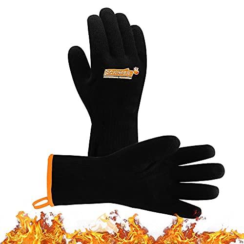 Schwer Odorless BBQ Grill Gloves Waterproof&Oilproof 932°F Heat Resistant Gloves Barbecue Grilling Gloves for Turkey Fryer, Smoker, Baking, Boiling, Heat Cooking （S） - CookCave