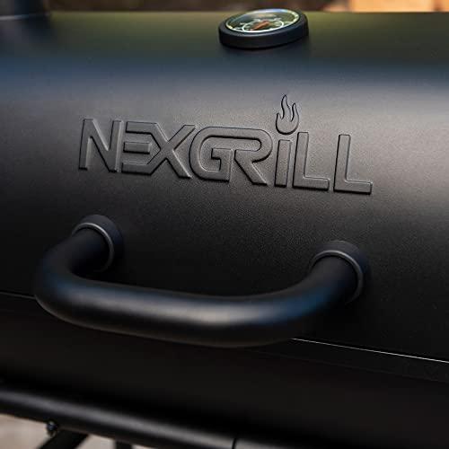 Nexgrill Premium Charcoal Barrel Grill, 29 inches Barbecue Grill, Heavy Duty Charcoal Barrel BBQ Grill, Outdoor Cooking, Side shelf, For Camping, Patio, Backyard, Tailgating Barrel Grill - CookCave