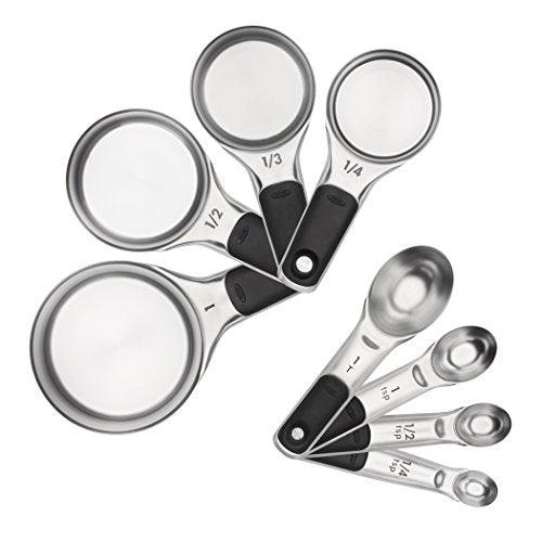 OXO Good Grips Stainless Steel Measuring Cups and Spoons Set, 2.9, 8 Piece - CookCave